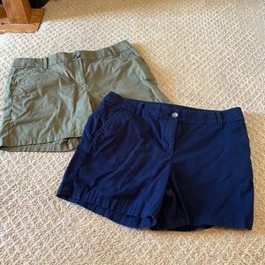 LOFT Lot of 2 Cotton Twill Shorts 6” Size 10